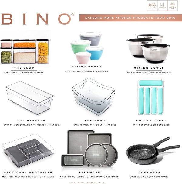 BINO Bakeware Nonstick Cookie Sheet Baking Tray Set 3-Piece - Speckled Gunmetal | NonStick Baking Pans Set | Carbon Steel Tray Bakeware Sets | Oven Safe Baking Set | Cookie Sheet Pans | Food-Safe Tray - Image 7