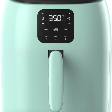 DASH Tasti-Crisp™ Electric Air Fryer Oven, 2.6 Qt., Aqua – Compact Air Fryer for Healthier Food in Minutes, Ideal for Small Spaces - Auto Shut Off, Digital, 1000-Watt