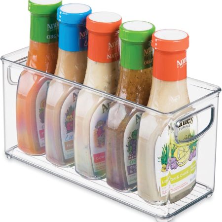 Idesign Linus Bpa-Free Plastic Stackable Organizer Storage Bin With Handles For Kitchen, Pantry, Bathroom, Small,10” X 4” X 5”